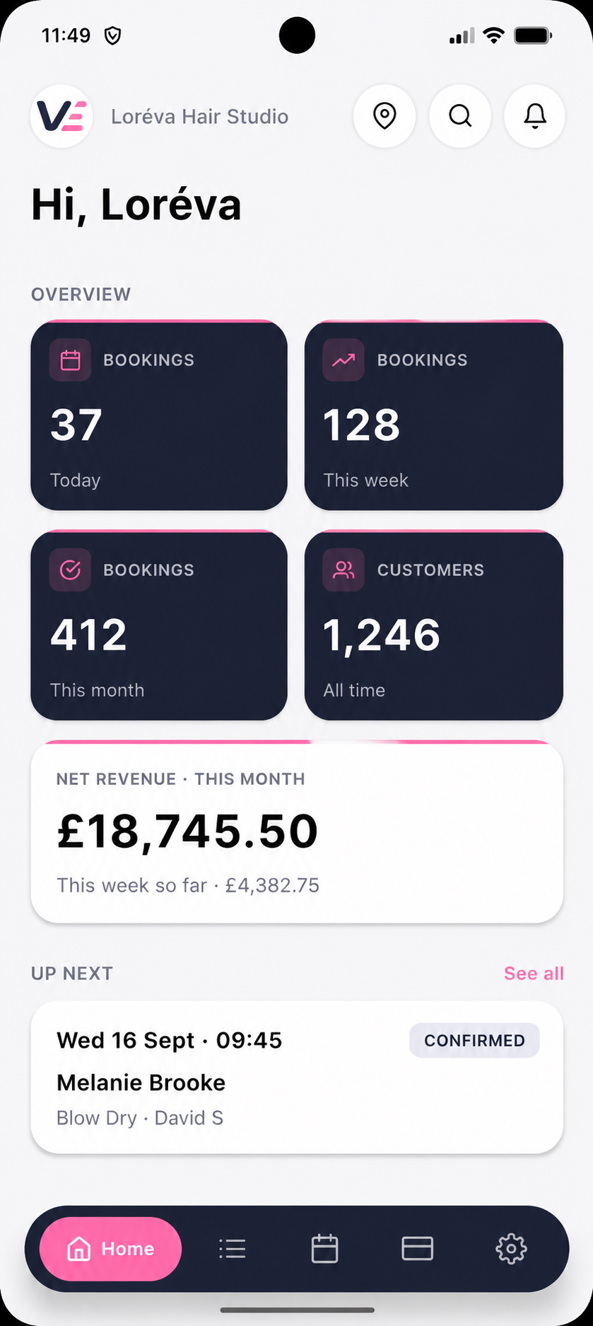 Velixa merchant app dashboard